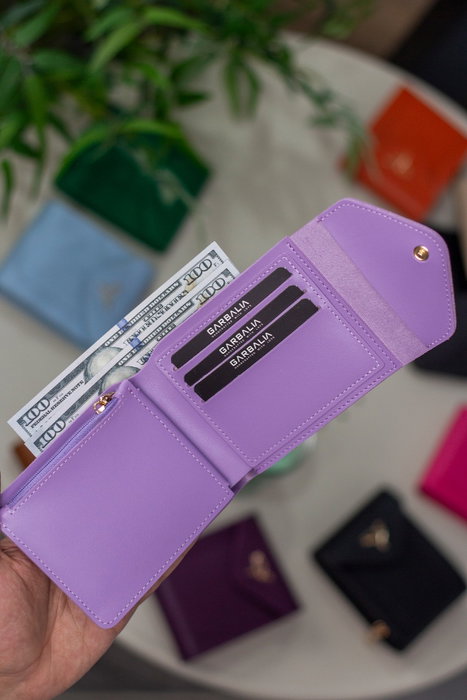 Zoozie Bags Cartera de Mujer Lila, 100% Cuero PU, Elegante y Sofisticada para Uso Diario y Salidas